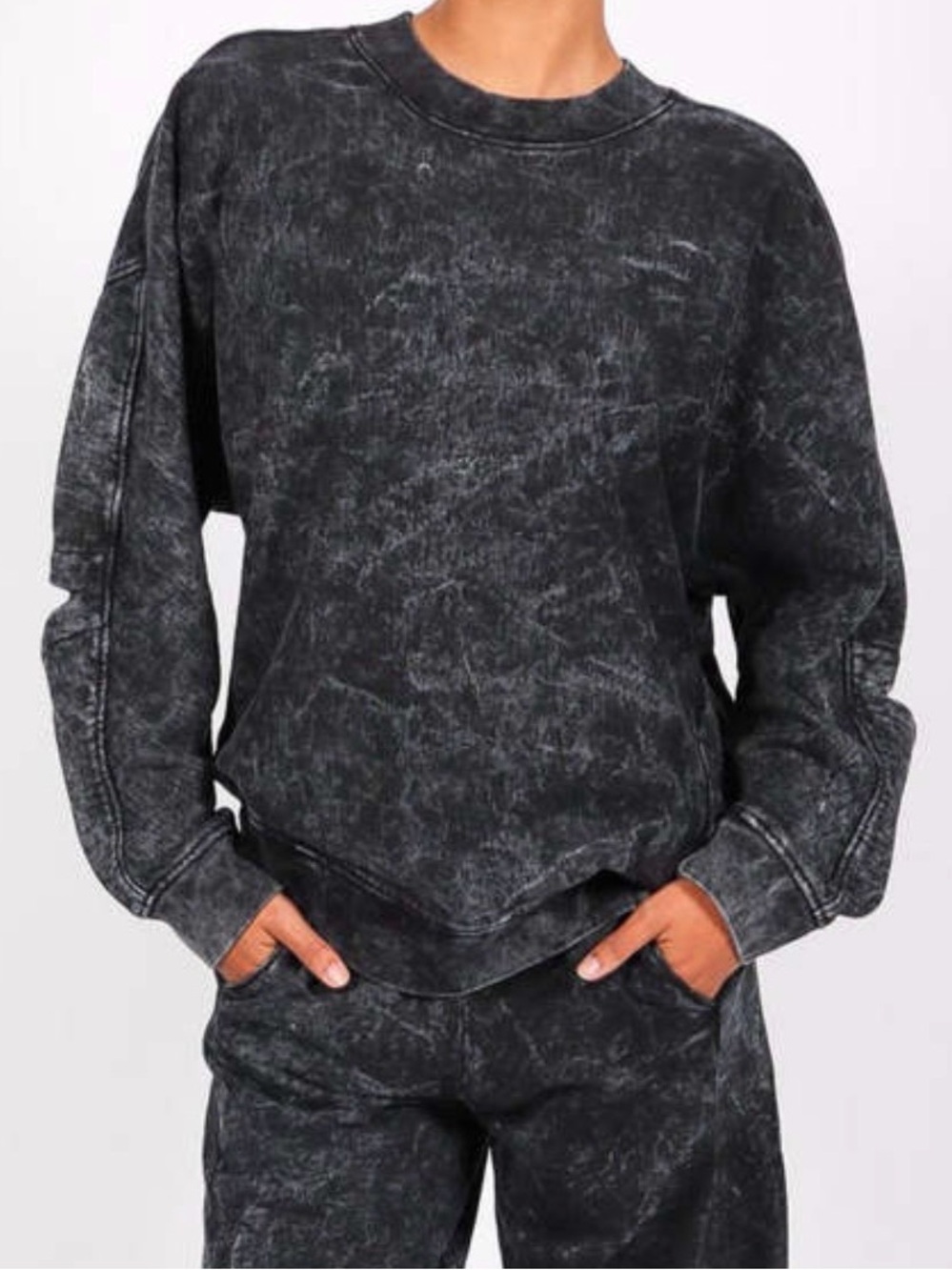 TIBI WINSLOW COCOON SWEATSHIRT - ACID BLACK . (Mix34)